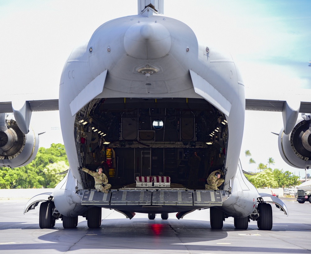 USS Oklahoma Honorable Carry Ceremony