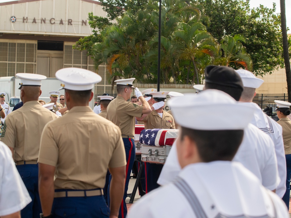 USS Oklahoma Honorable Carry Ceremony