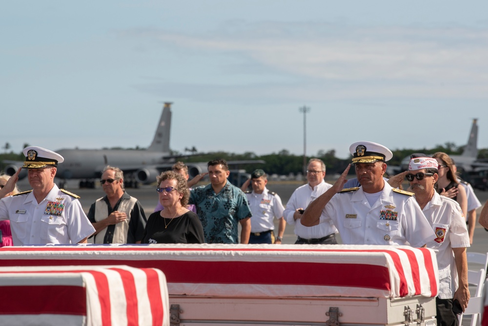 USS Oklahoma Honorable Carry Ceremony