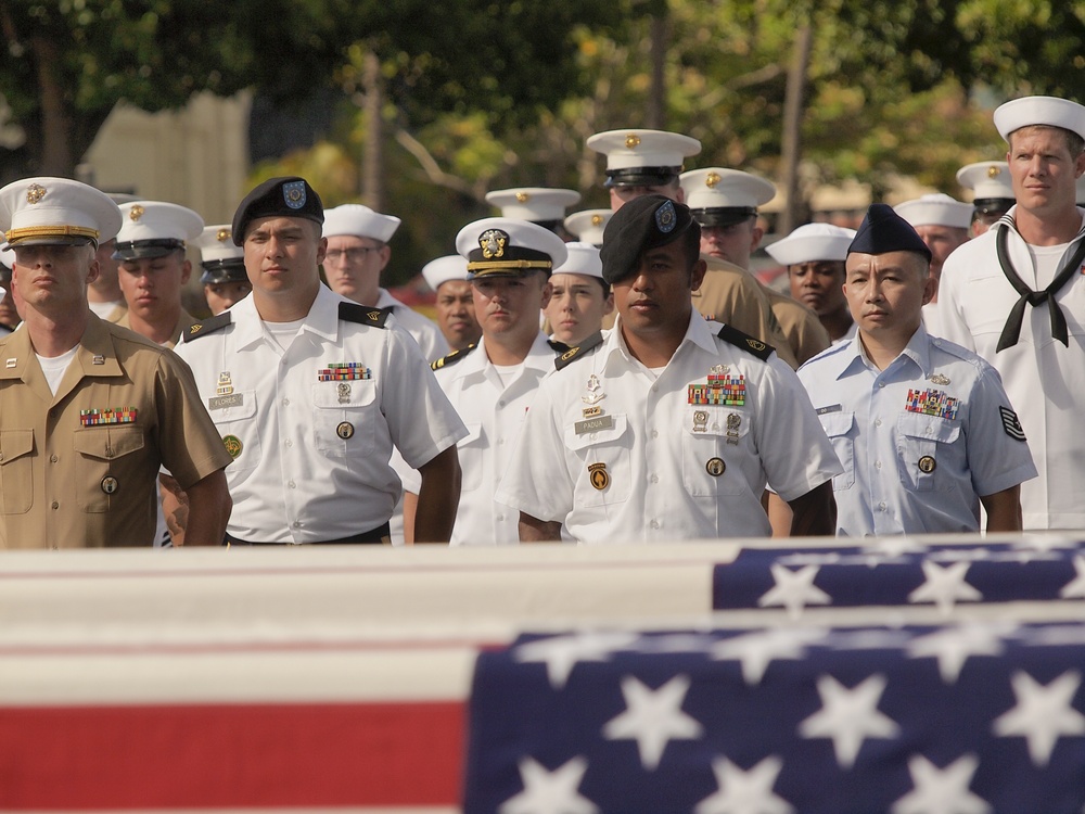 USS Oklahoma Honorable Carry Ceremony