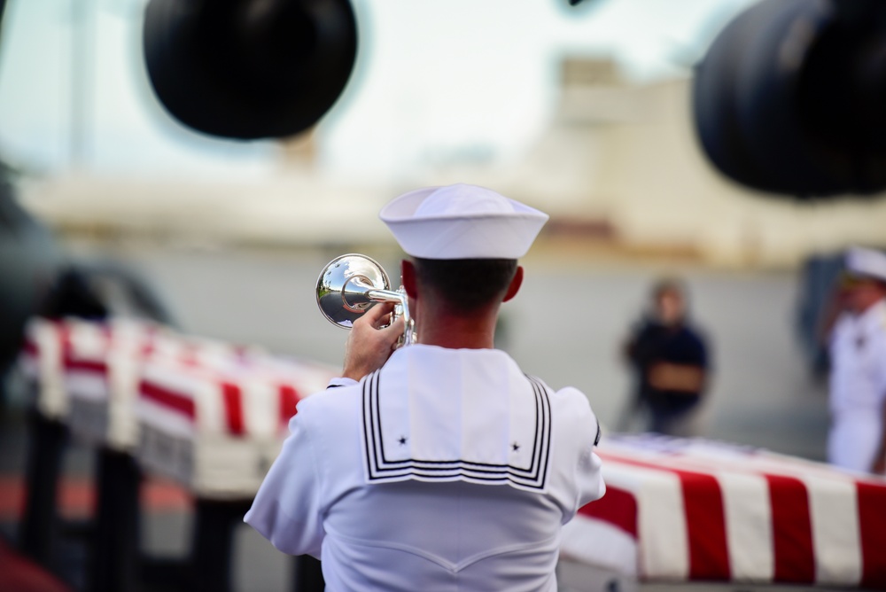 USS Oklahoma Honorable Carry Ceremony