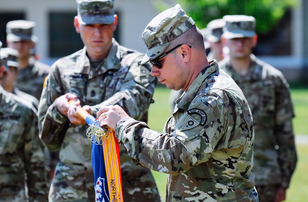 122nd Army Band adds campaign streamers to unit guidon