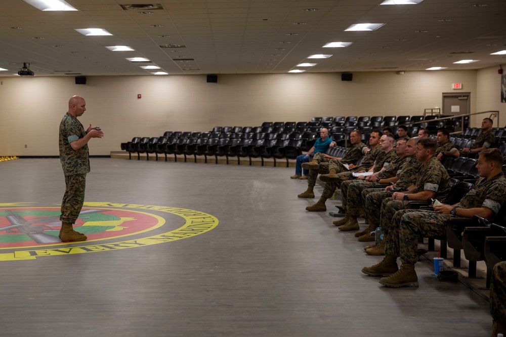 Ground Combat Element systems brief held at School of Infantry East