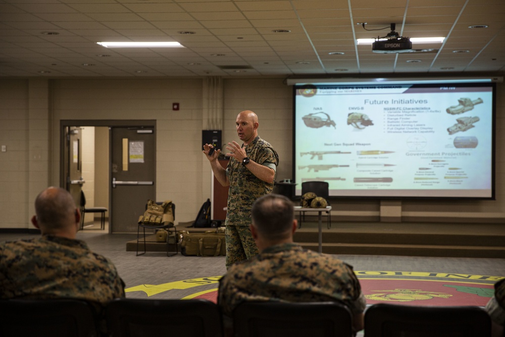 Ground Combat Element Systems brief held at School of Infantry East