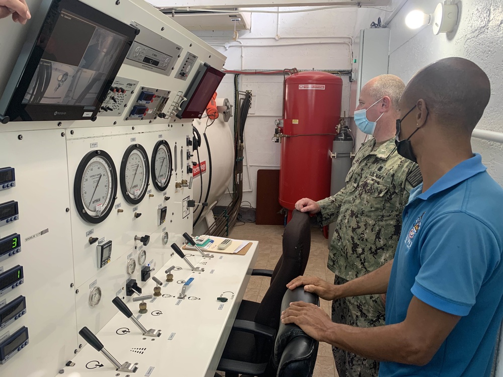 Mobile Diving and Salvage Unit 2 Sailor Performs Inspection Checklist for Southern Partnership Station 2021