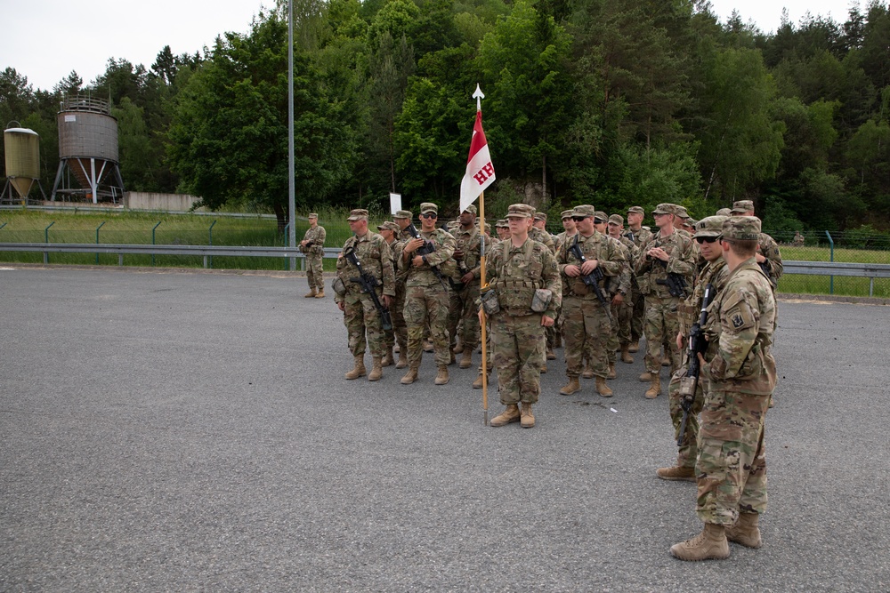 Elements of Kosovo Force 29 Form Up at Camp Albertshof, Germany