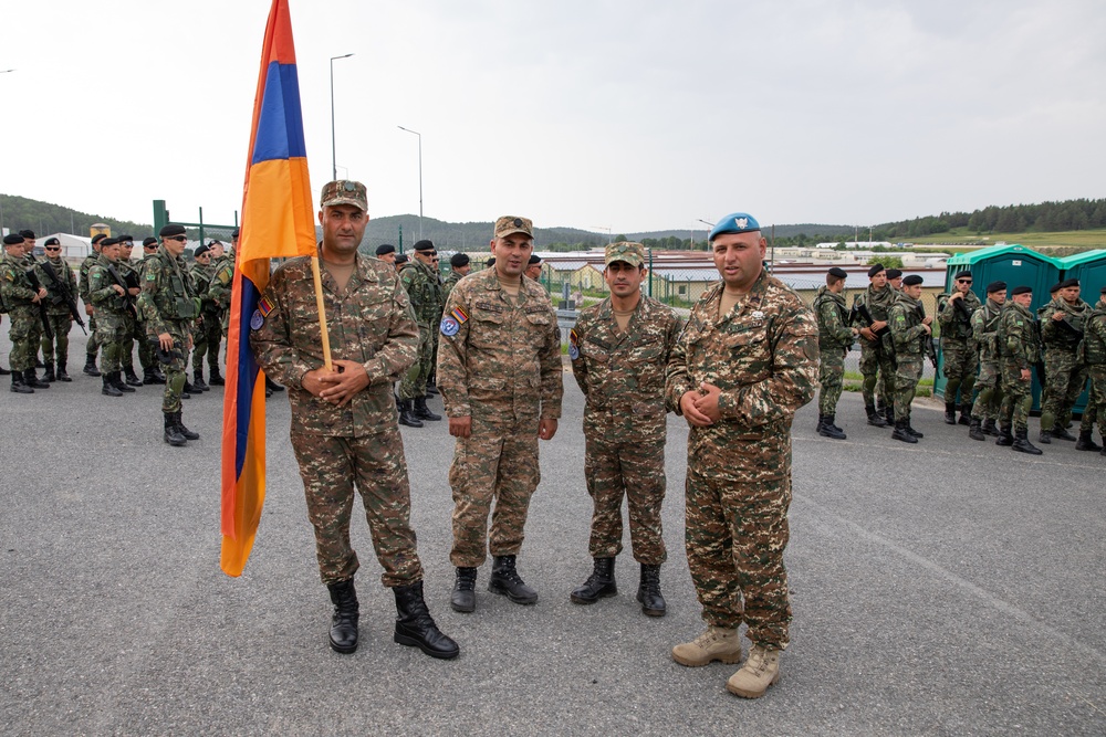 Elements of Kosovo Force 29 Form Up at Camp Albertshof, Germany