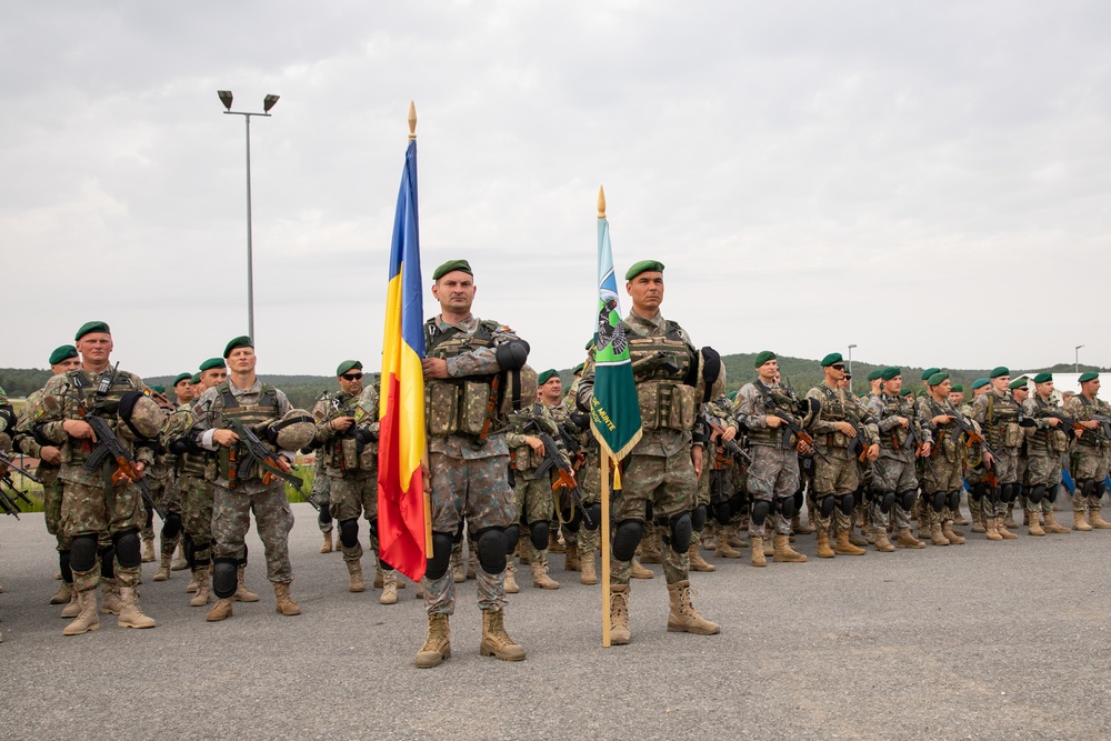 Elements of Kosovo Force 29 Form Up at Camp Albertshof, Germany