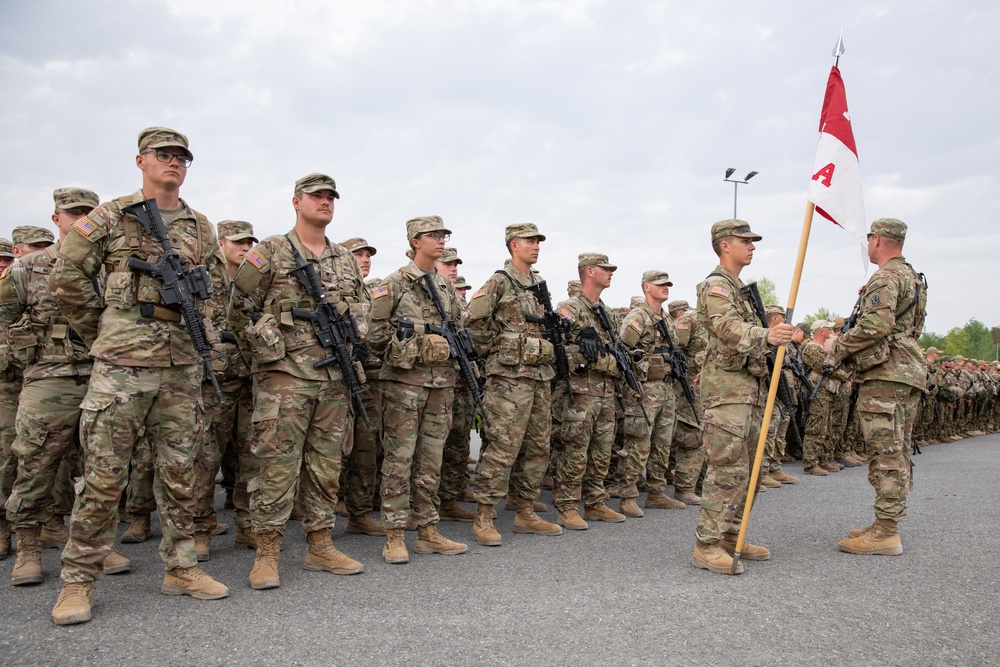 Elements of Kosovo Force 29 Form Up at Camp Albertshof, Germany