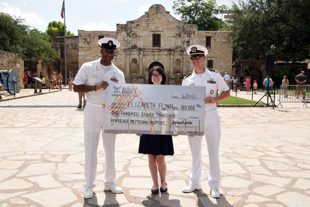 South Texas Student awarded NROTC Scholarship at Navy Day at the Alamo