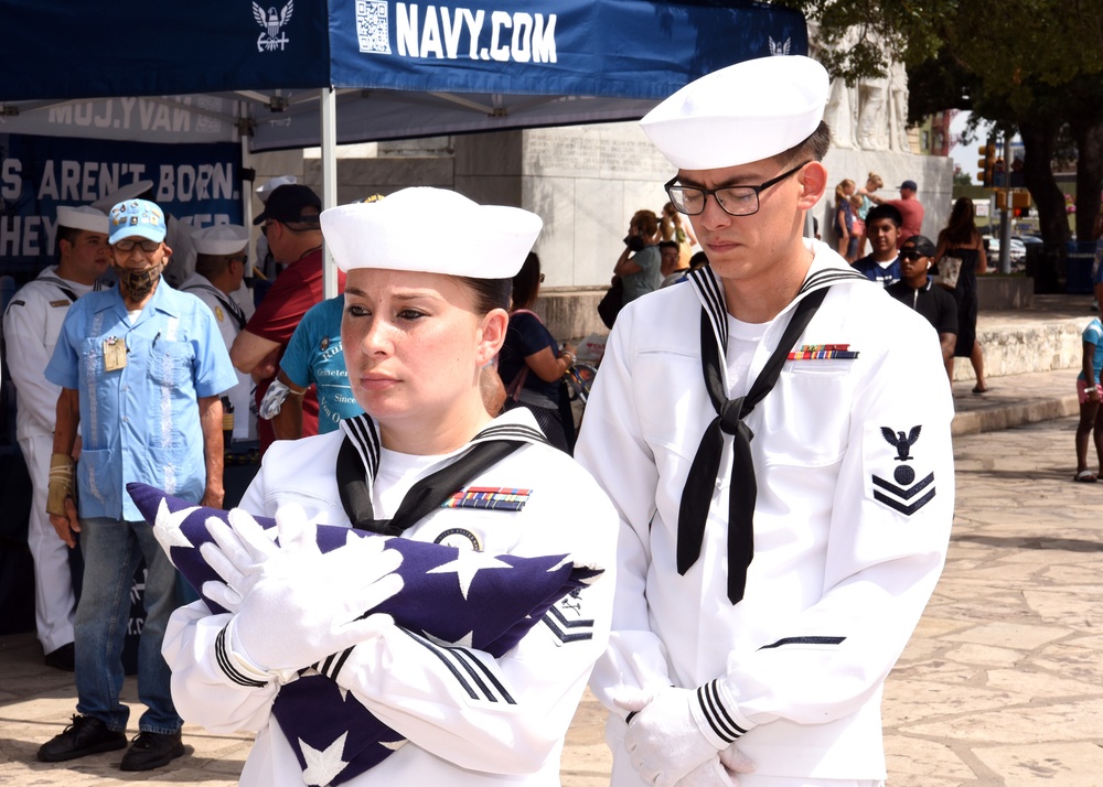 NOSC San Antonio Sailors participate in Navy Day at the Alamo