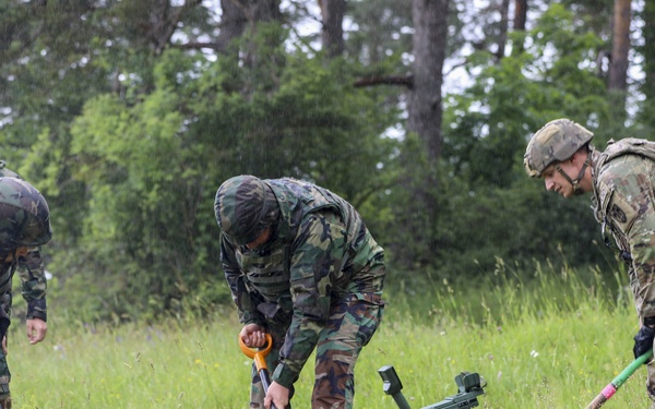 U.S. Army Explosive Ordinance Disposal (EOD) Soldiers Train with Romanian counterparts