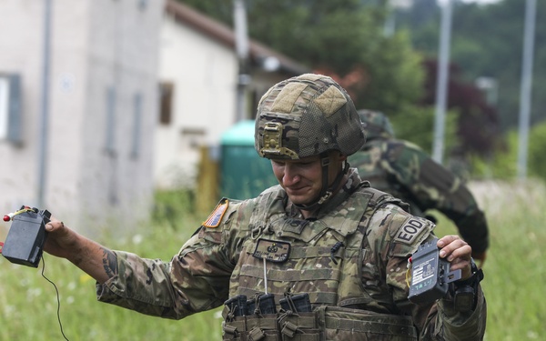 U.S. Army Explosive Ordinance Disposal (EOD) Soldiers Train with Romanian counterparts