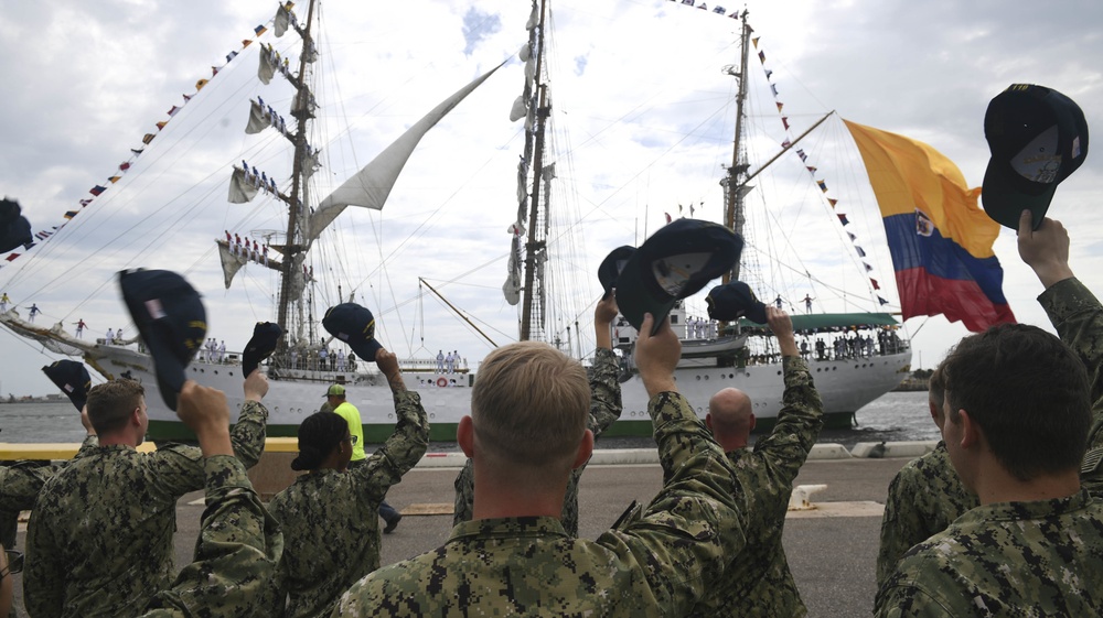 Colombian Navy training ship ARC Gloria arrives at Naval Station Mayport