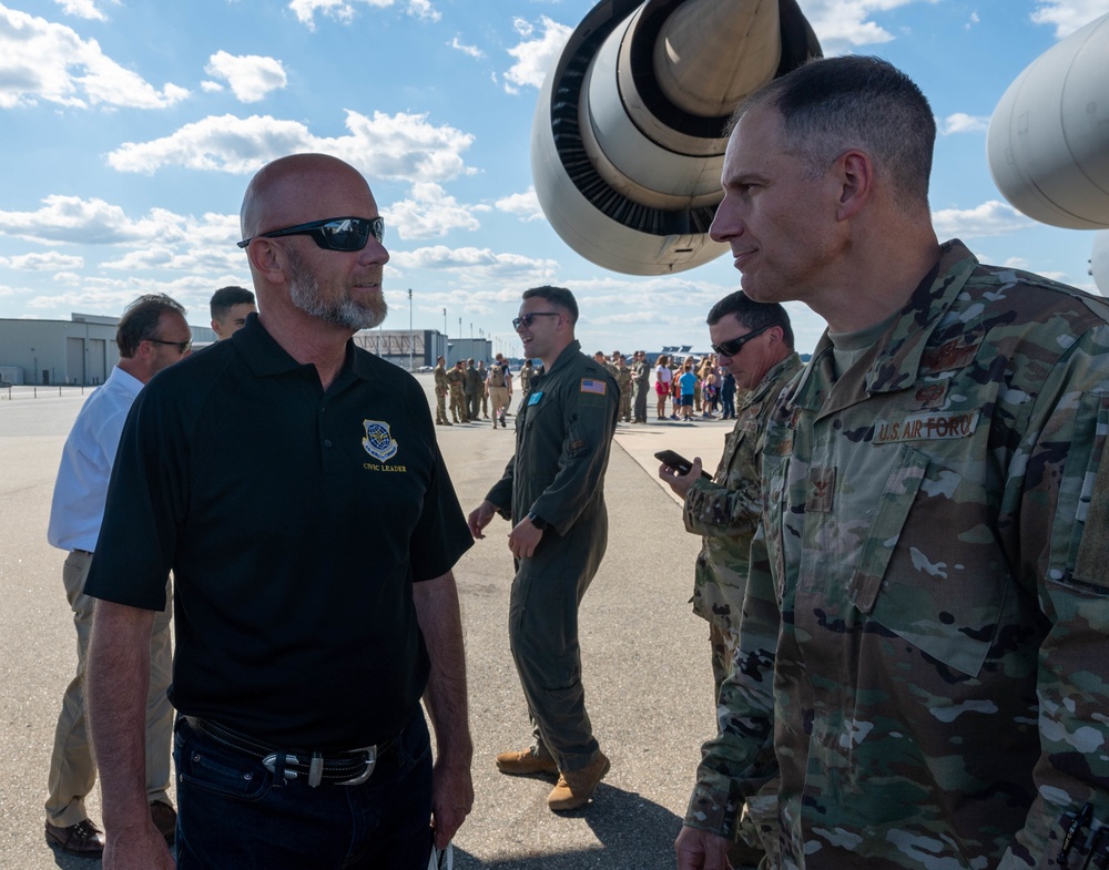 Dover AFB honorary commanders take flight