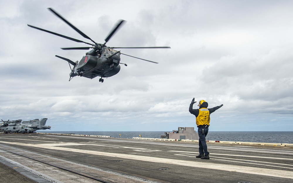 USS Harry S. Truman (CVN 75) transits the Atlantic Ocean.