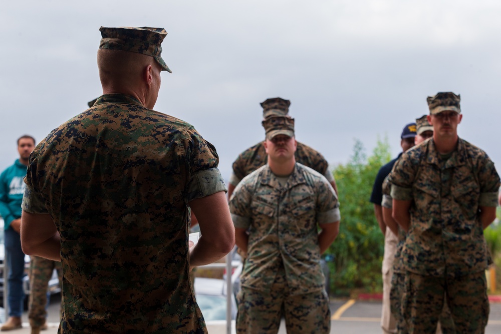 Pendleton PMO Marine receives Kallstrom Leadership Award