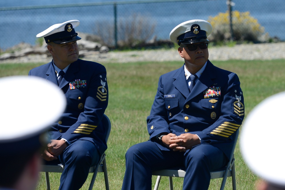 Coast Guard holds change-of-watch ceremony for Thirteenth District Command Master Chief