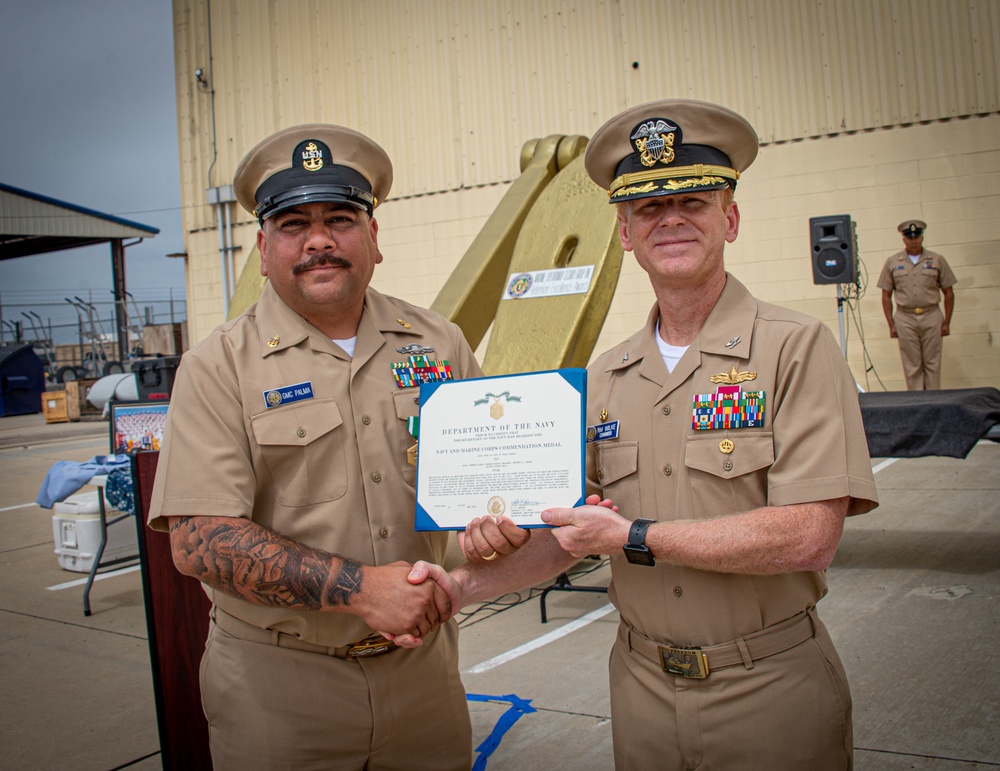 MESG 1 hold a Retirement Ceremony in honor of Chief Gunner’s Mate Jeff “JP” Palma onboard NOLF Imperial Beach