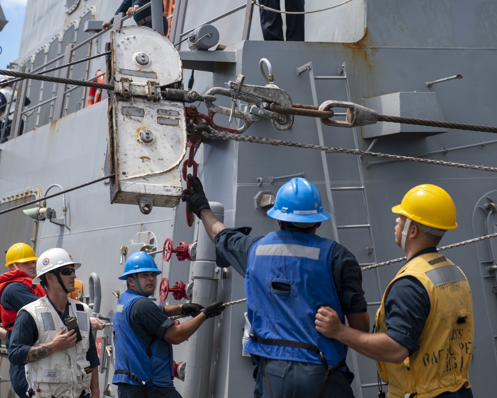 DVIDS - Images - Sailors prepare a wench during a replenishment-at-sea ...