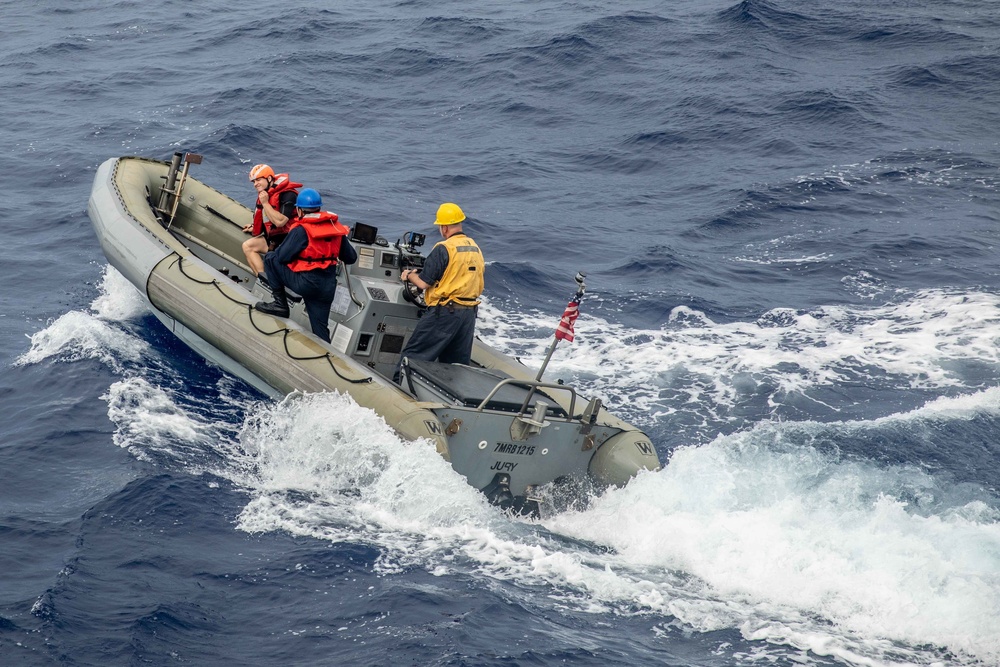 USS Curtis Wilbur Small Boat Operations