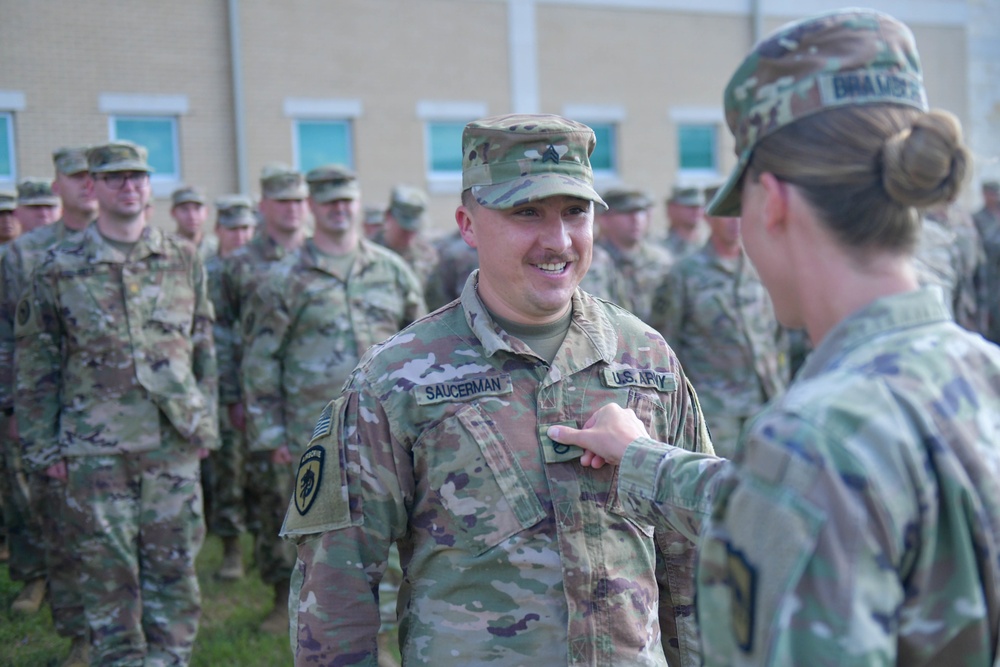 196th Maneuver Enhancement Brigade Promote New Staff Sergeant