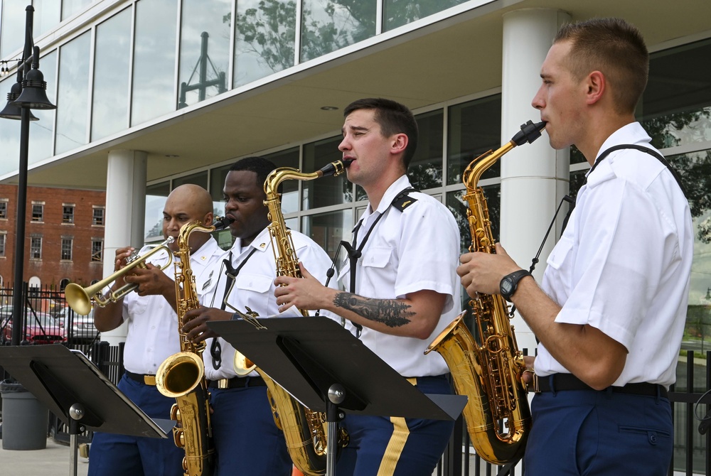 246th U.S. Army Band plays during Early Independence Day Celebration for summer tour 246th U.S. Army Band plays during Early Independence Day Celebration for summer tour