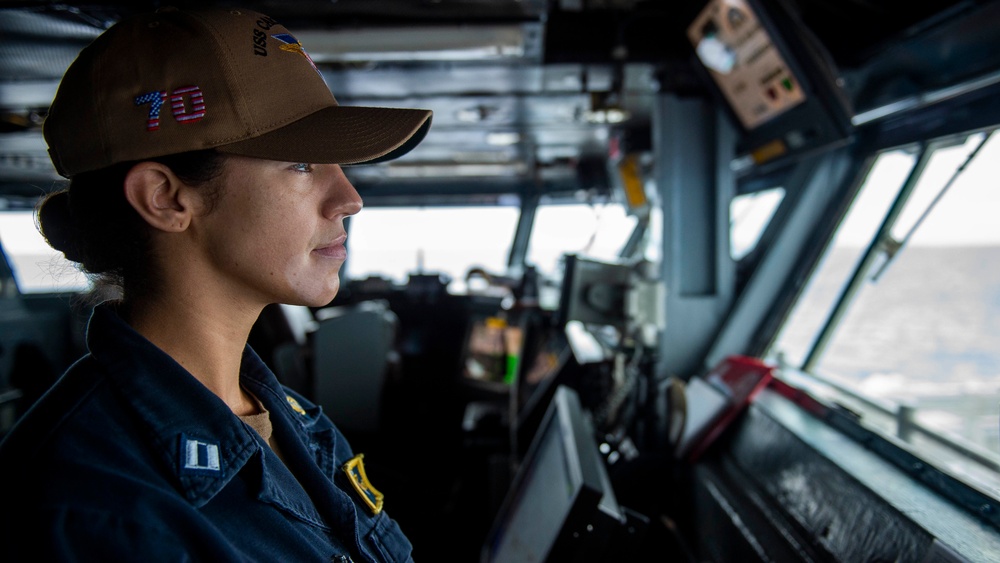 Sailors Stand Watch on the Bridge of USS Carl Vinson (CVN 70)
