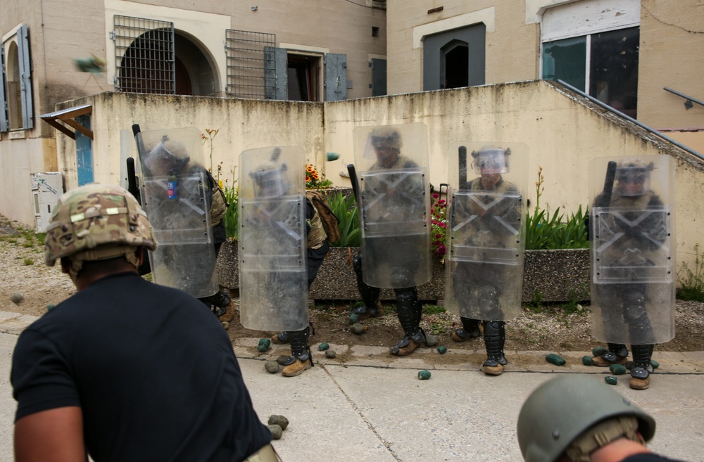 Simulated Crowd Control Exercise