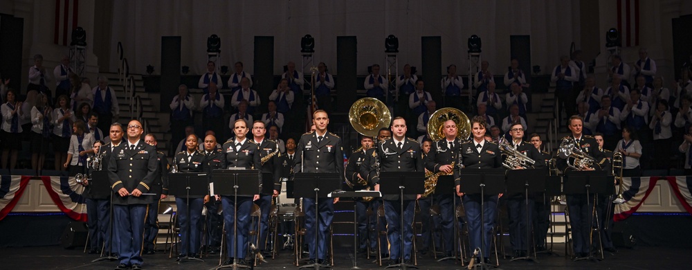 246th U.S. Army Band plays during Carolina Celebration of Liberty for summer tour