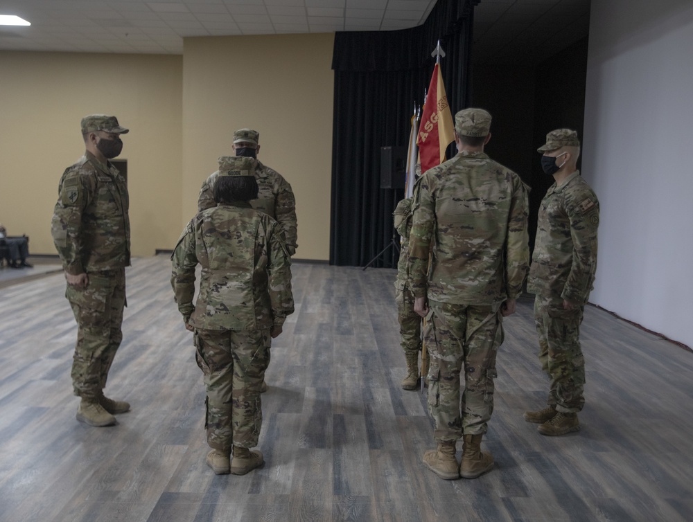 Headquarters and Headquarters Company, ASG-KU conducts Change of Command