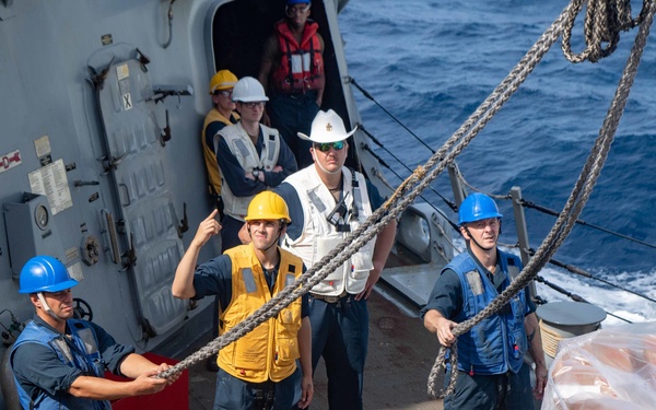 USS Kidd Conducts Replenishment-at-Sea