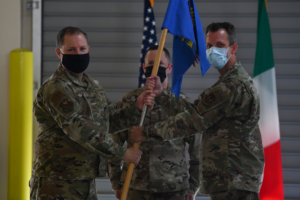 31st Medical Support Squadron performs change of command ceremony