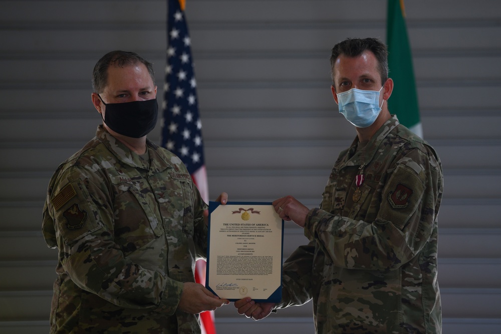 31st Medical Support Squadron performs change of command ceremony