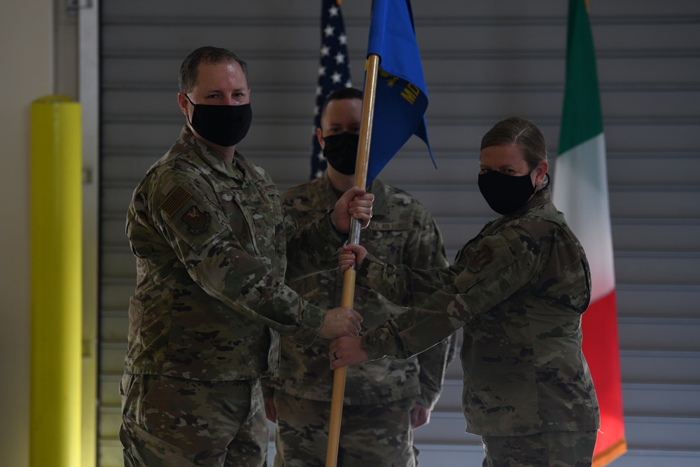 31st Medical Support Squadron performs change of command ceremony