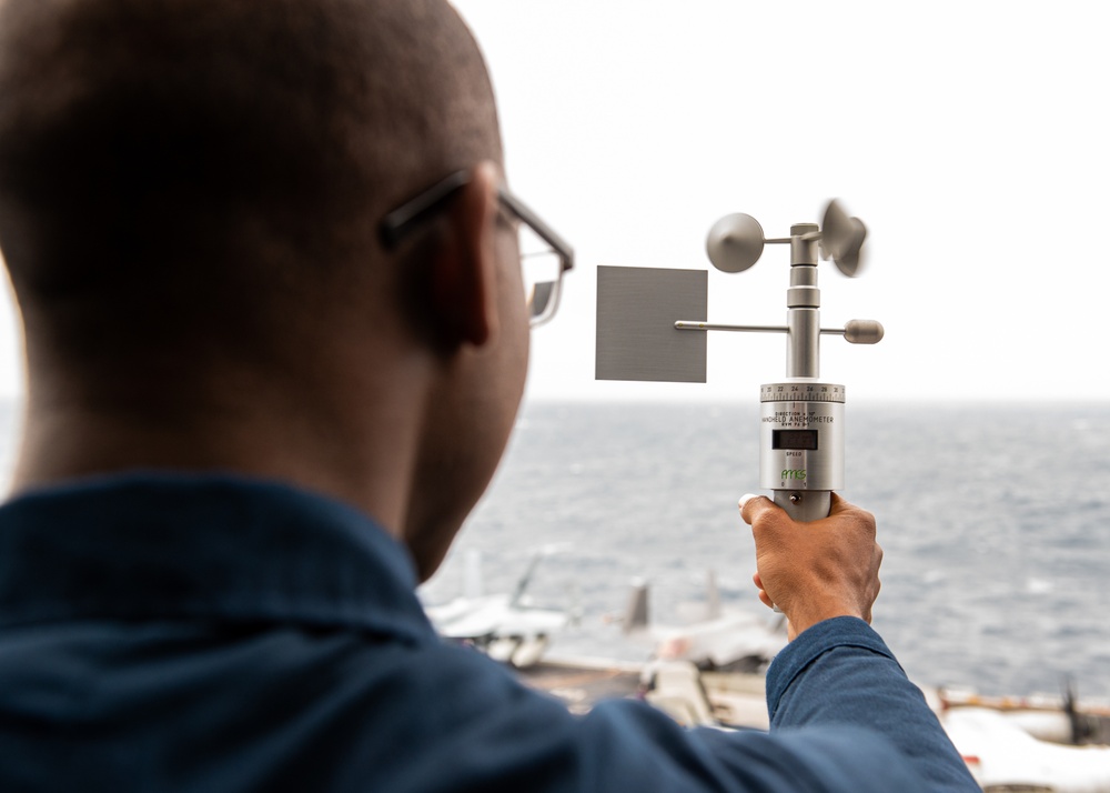 Sailor Collects Weather Data