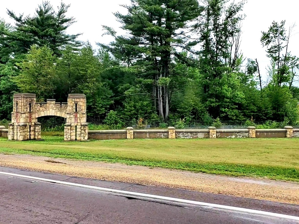 Old stone gates on Fort McCoy's South Post made by Works Progress Administration
