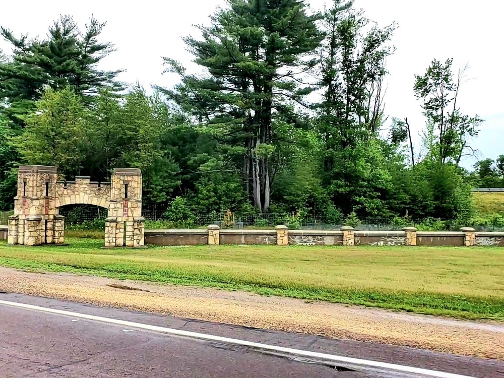 Old stone gates on Fort McCoy's South Post made by Works Progress Administration