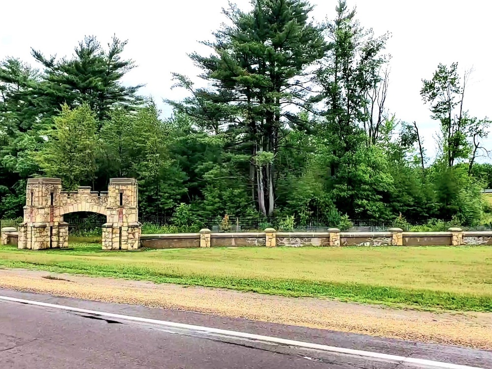 Old stone gates on Fort McCoy's South Post made by Works Progress Administration