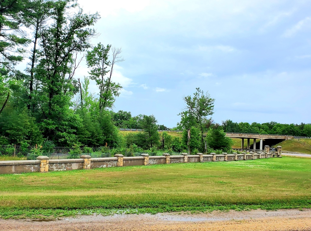 Old stone gates on Fort McCoy's South Post made by Works Progress Administration
