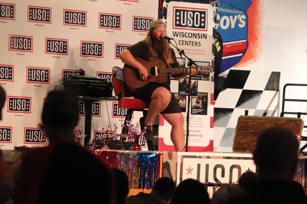 Entertainer, musician Chris Kroeze entertains troops, community members at Fort McCoy