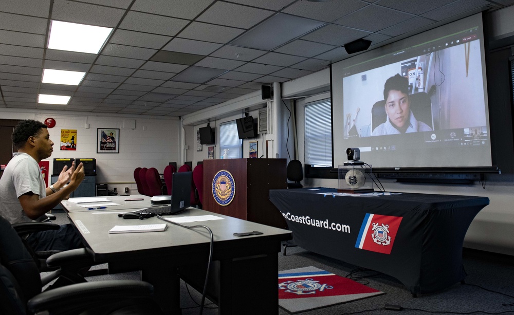 Coast Guard virtual Recruiter School in session