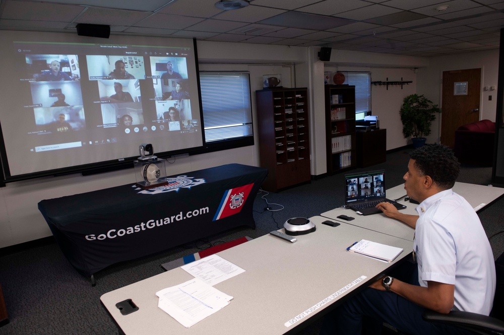 Coast Guard virtual Recruiter School in session