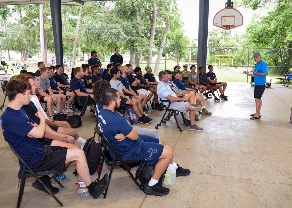 Retired SEAL Shares Insight into NSW Community with Future Special Warfare Sailors in Houston