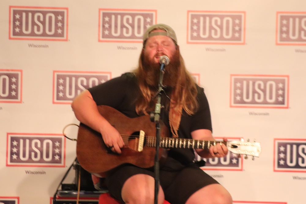 Musician Chris Kroeze entertains Fort McCoy community during concert at Fort McCoy