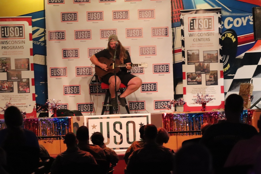 Musician Chris Kroeze entertains Fort McCoy community during concert at Fort McCoy