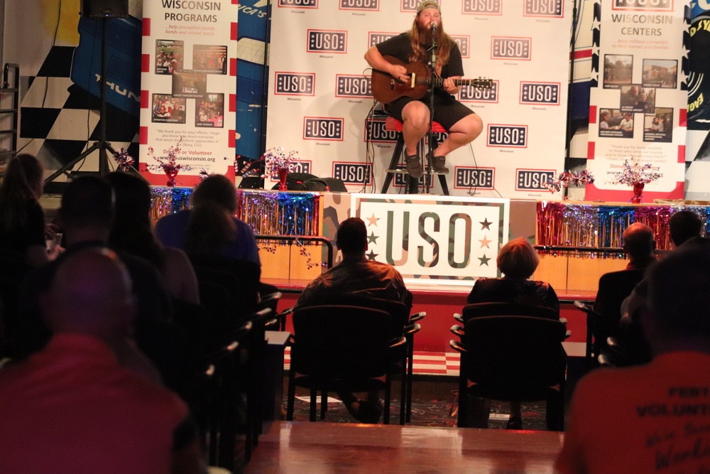 Musician Chris Kroeze entertains Fort McCoy community during concert at Fort McCoy