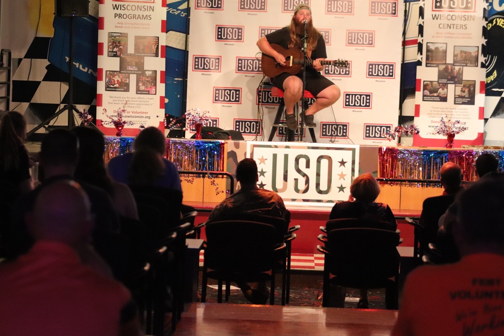 Musician Chris Kroeze entertains Fort McCoy community during concert at Fort McCoy