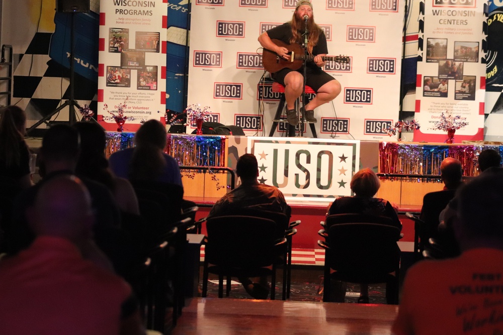 Musician Chris Kroeze entertains Fort McCoy community during concert at Fort McCoy