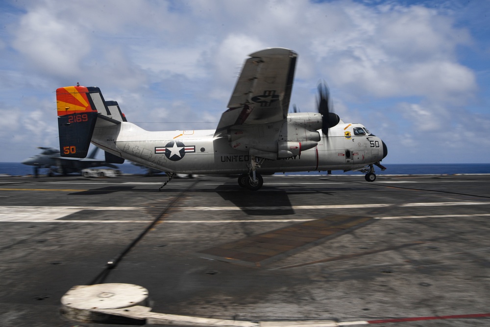 USS Harry S. Truman (CVN 75) transits the Atlantic Ocean.